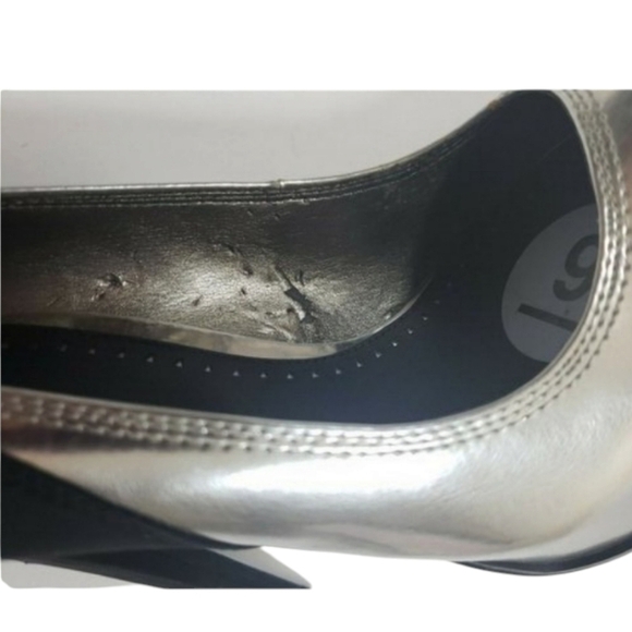 Circus by Sam Edelman~Woman Size 9~ Black/Silver Evening Platform Heel Shoes NEW - Picture 11 of 12